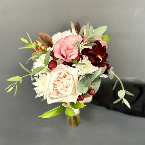 DanceBouquet-Blush & Burgundy