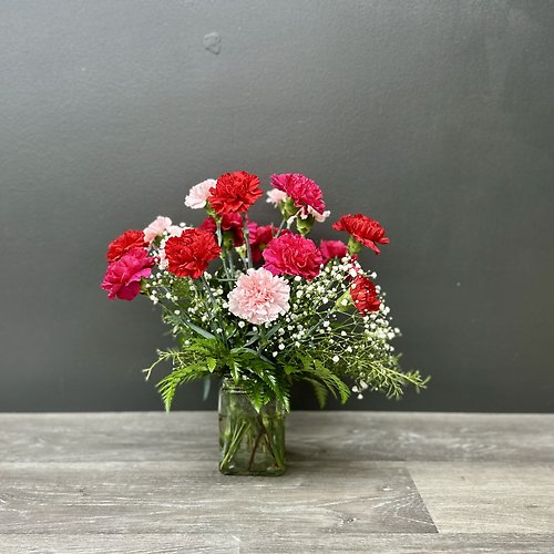 Valentine Carnation Vase