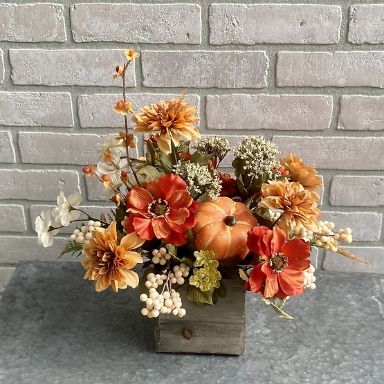 Autumn Faux Flower Arrangement