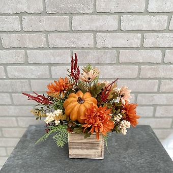 Fall on the Farm Faux Flower arrangement