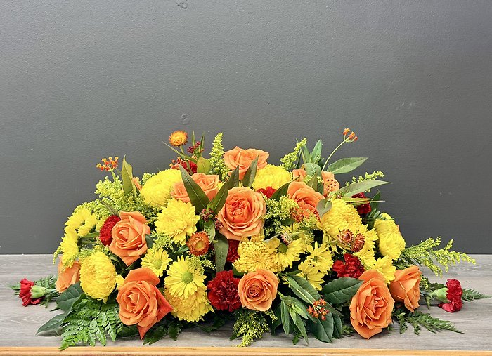 Campfire Memories Casket Spray