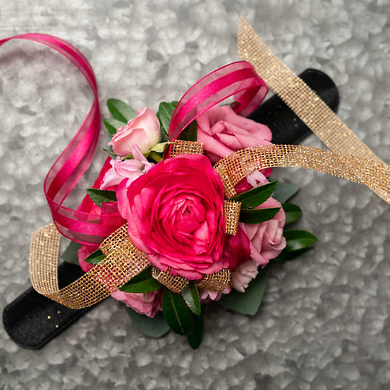 Shades of Pink Wrist Corsage