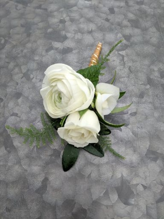 White Boutonniere